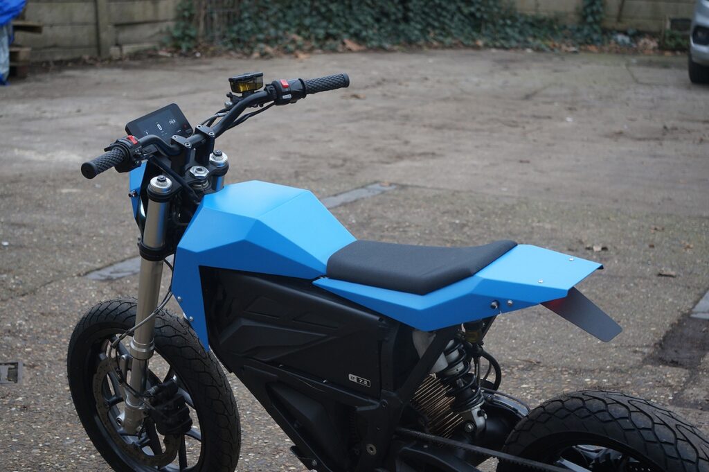 Untitled Motorcycles Body Kit for the Zero FXS, the rear view