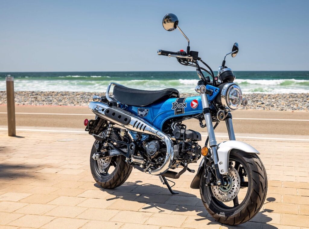 Honda Dax 125 parked at the beach