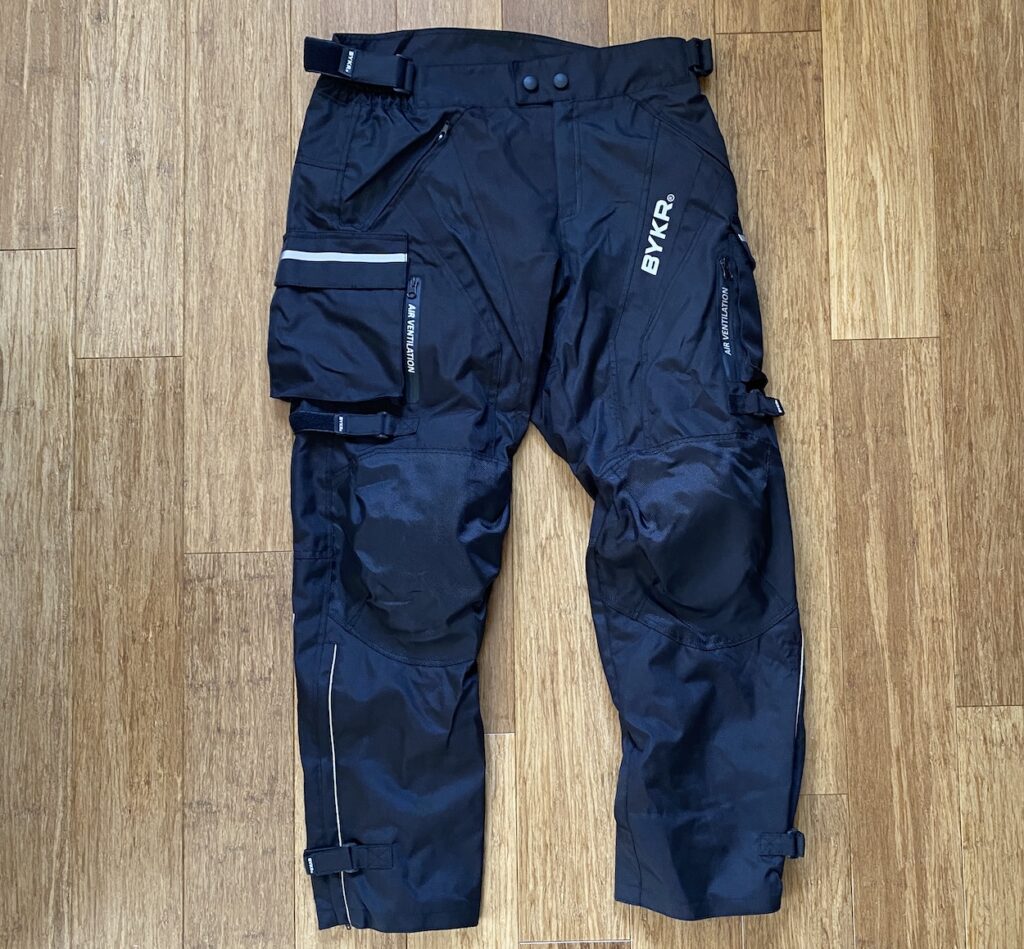 BYKR motorcycle pants front