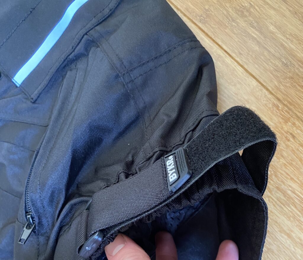 BYKR motorcycle pants waist adjustment strap