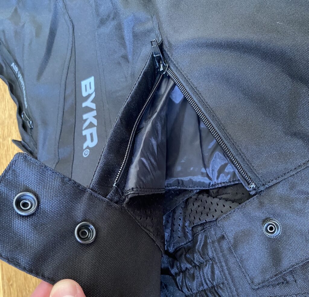 BYKR motorcycle pants button fly