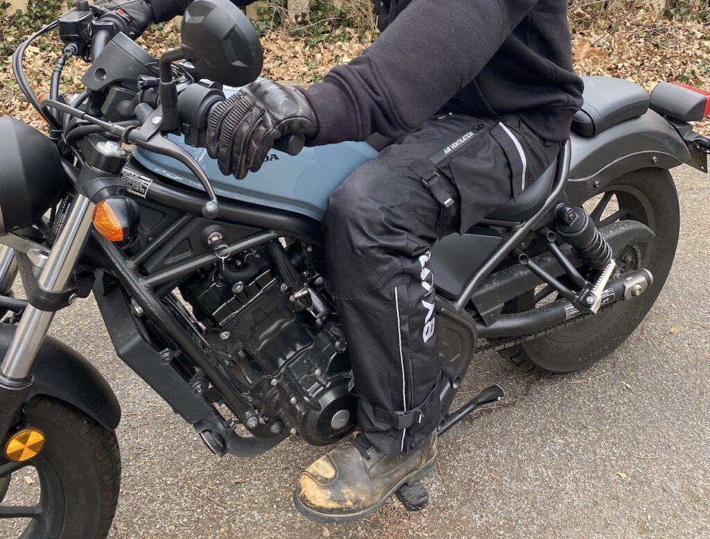 BYKR motorcycle pants on a motorcyclist