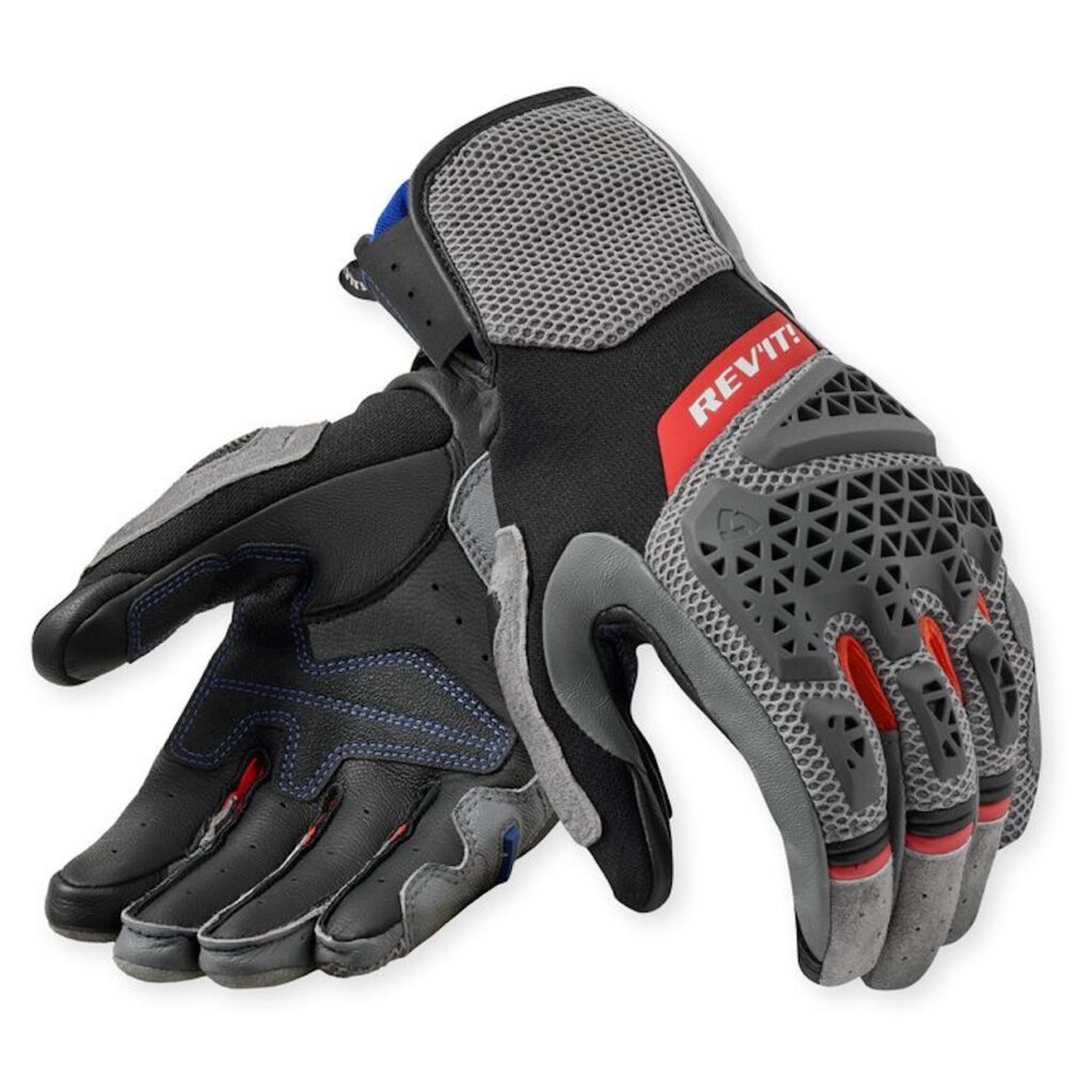 REV'IT! Sand 5 Gloves in grey/red