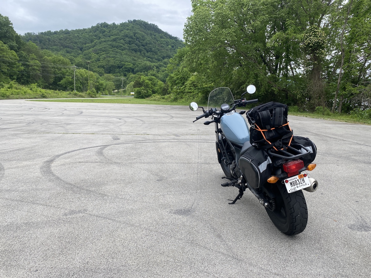 Honda Rebel parked on US-129 right before the Tail of the Dragon