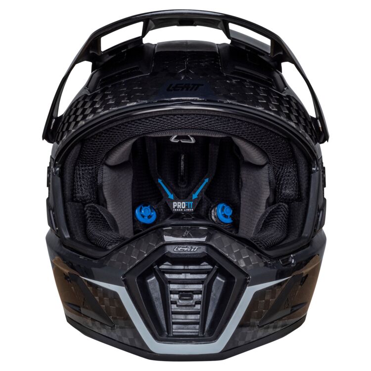 The front of the Leatt 9.5 ADV V25 Carbon Helmet Kit