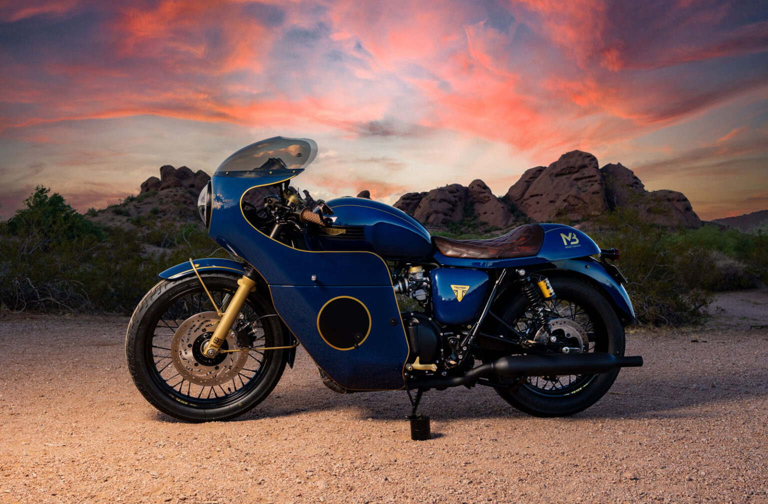 MB Design Concept's Custom Triumph Bonneville T100 Cafe Racer | Wind ...