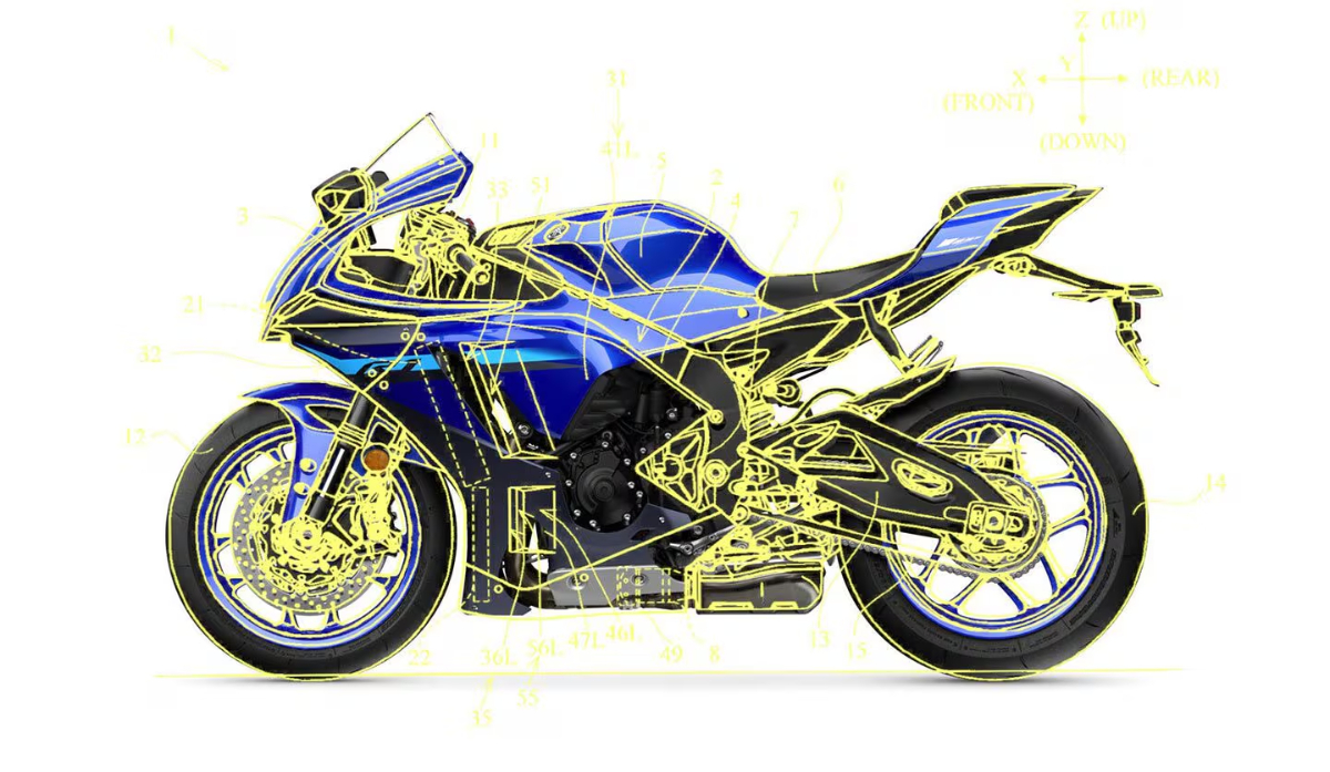 Patents Show Advanced Aero for the Yamaha R1 Sportbike
