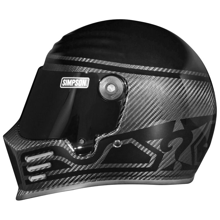 Simpson Helmets Outlaw Bandit 3 Carbon Unknown Industries LE Helmet side view