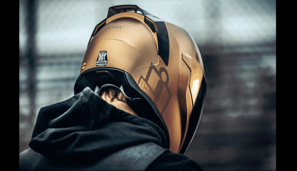 Icon Airflite helmet in gold
