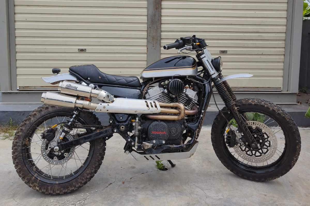 Custom Honda NV400 Scrambler V-Twin by Gondezh Custom Cycle