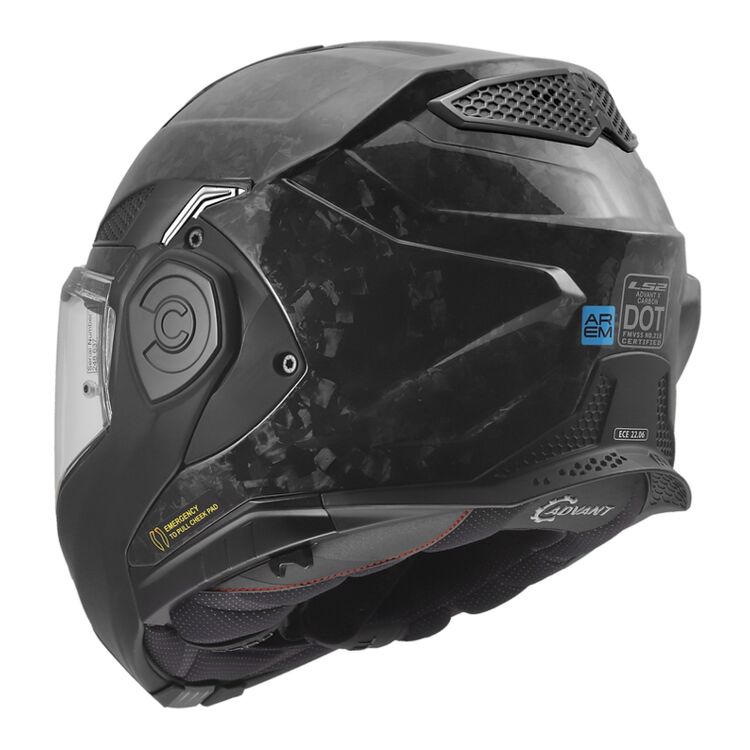 rear of the LS2 Avant X Forged Helmet