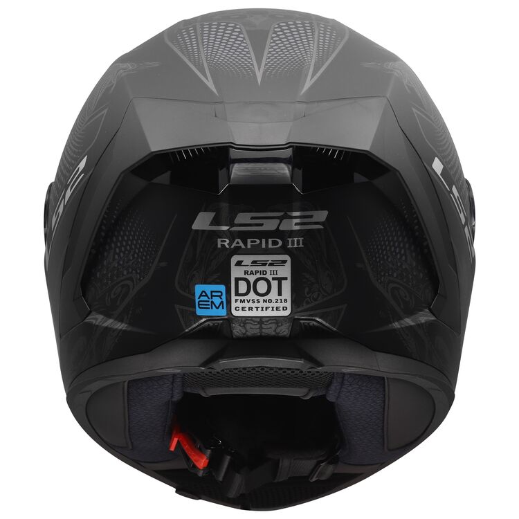 LS2 Rapid III Crypt Helmet rear