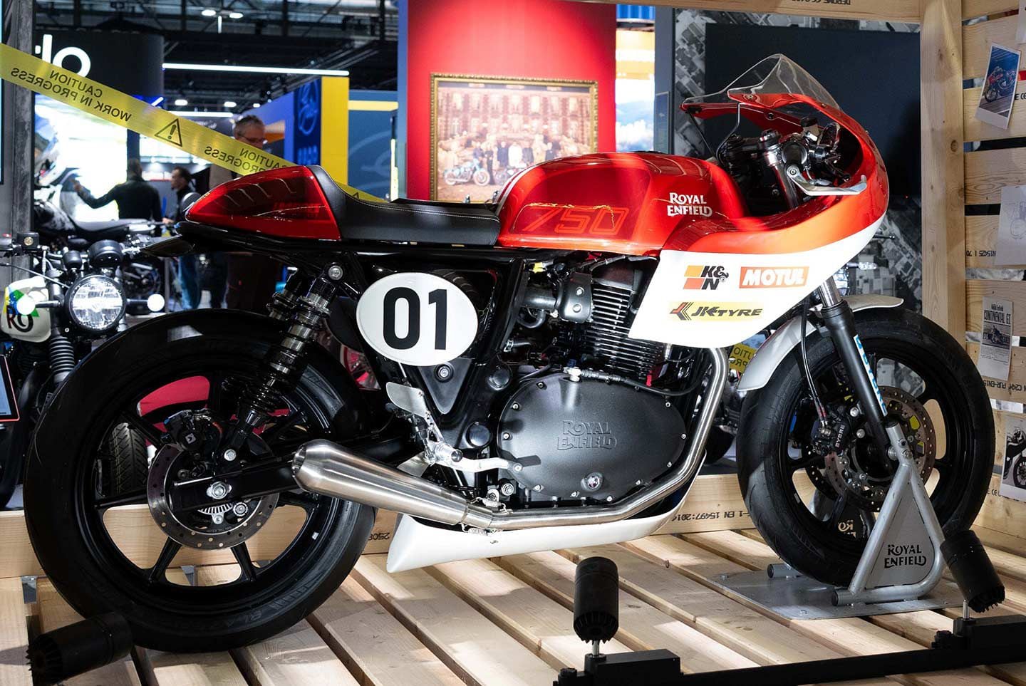 Royal Enfield 750cc test mule showing Continental GT-R design language