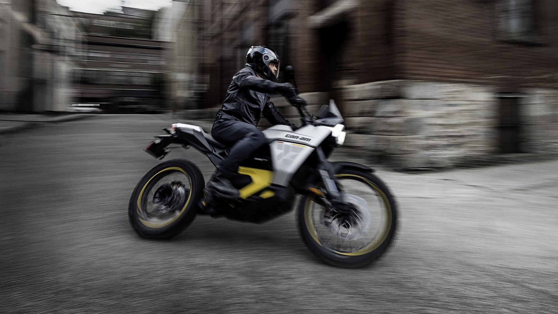 2026 Can-Am Origin electric adventure motorcycle in white
