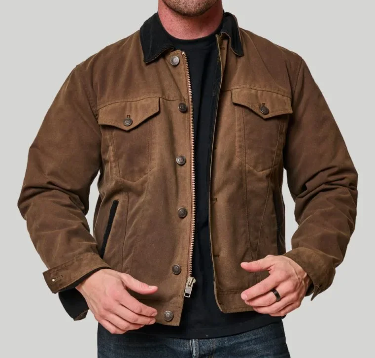 Tobacco Motorwear Waxed Canvas Trucker