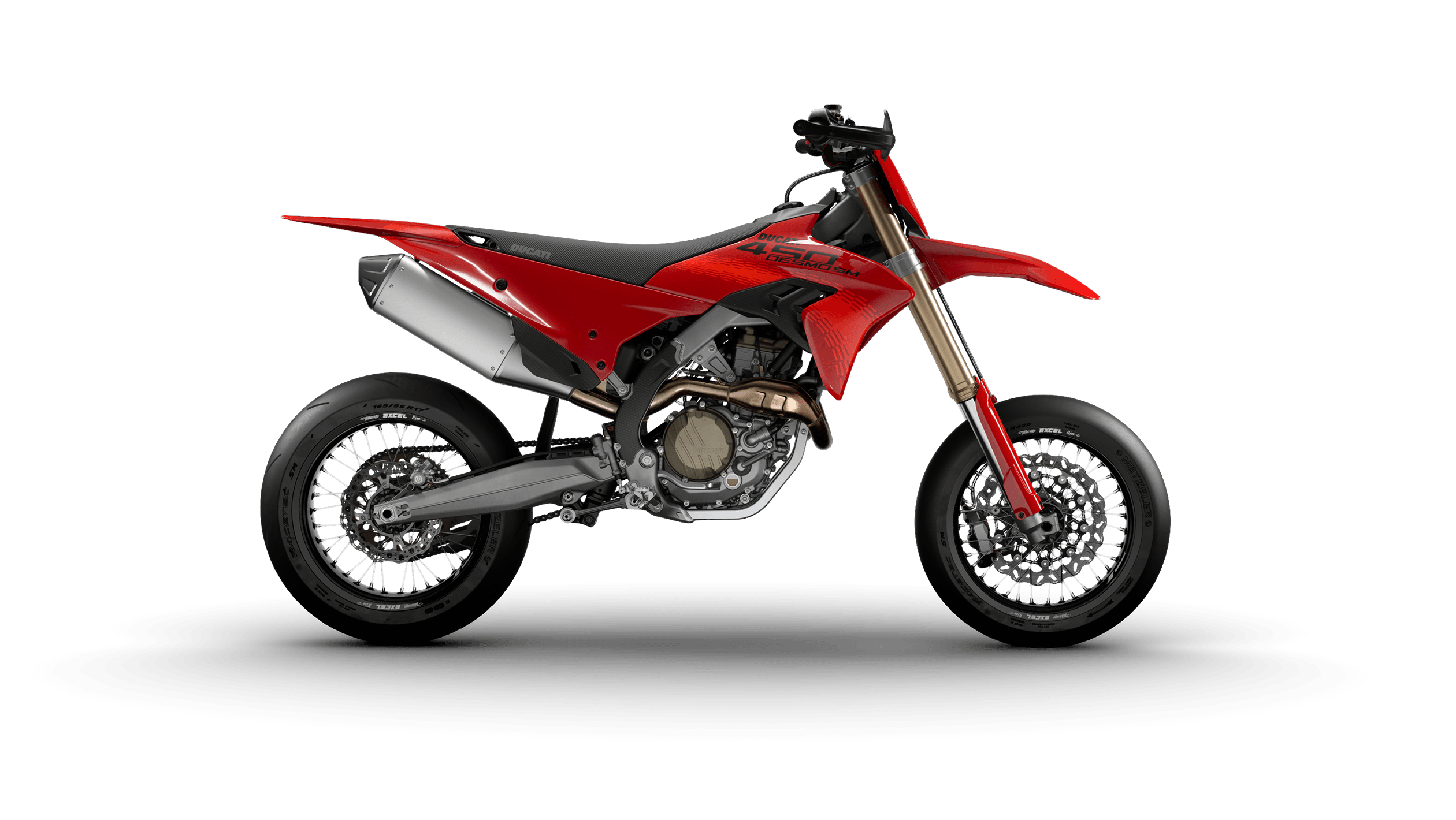 Ducati Desmo450 SM on the track
